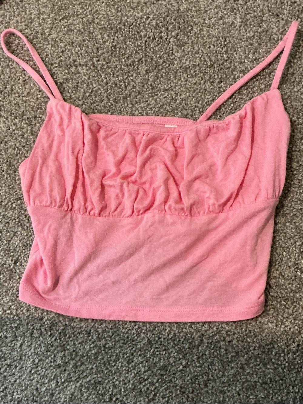PacSun Pink Ruched Bust Spaghetti Strap Cami